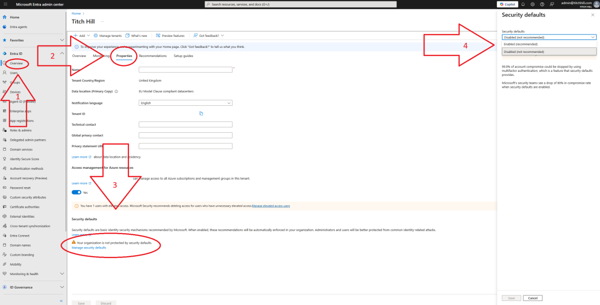 How to disable mfa on 365
