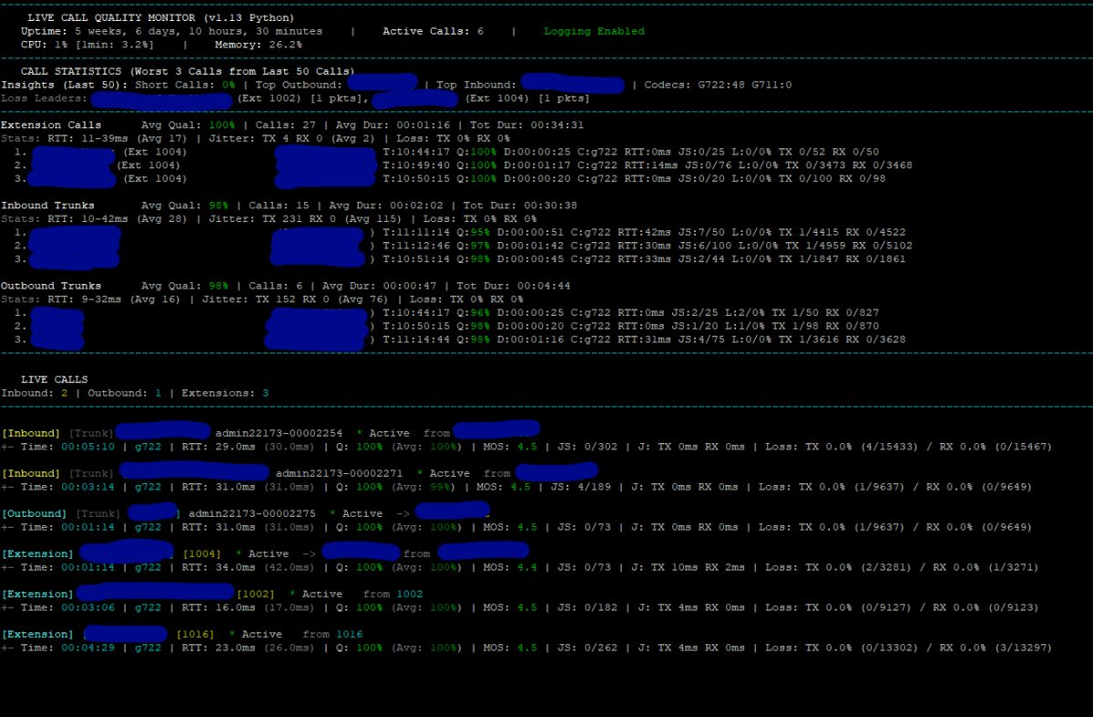 Vitalpbx call monitor software