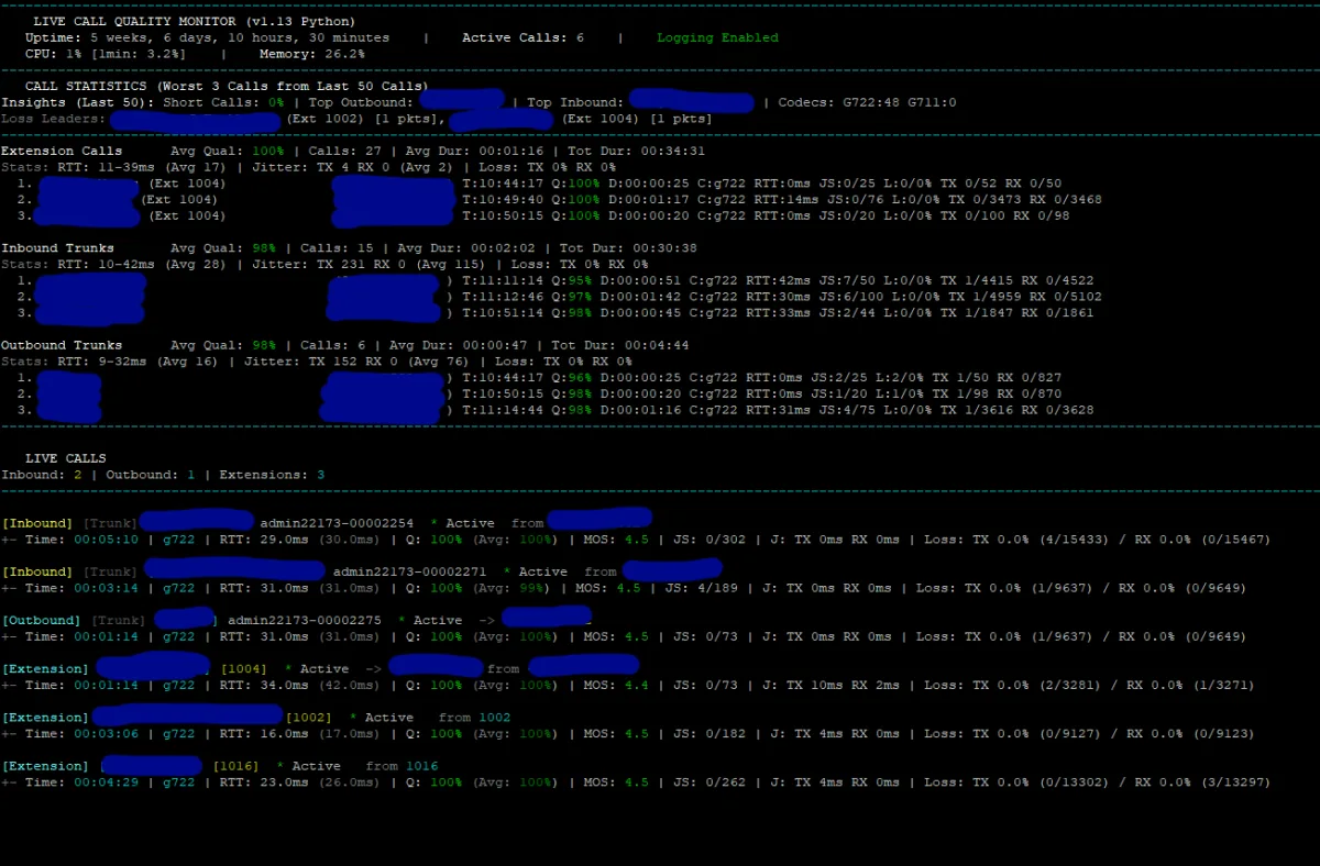 Vitalpbx call monitor software