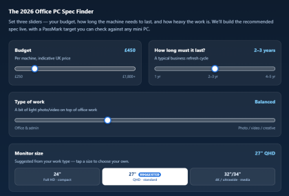 Office pc spec finder 2026