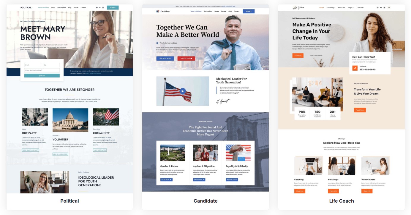 Website design example