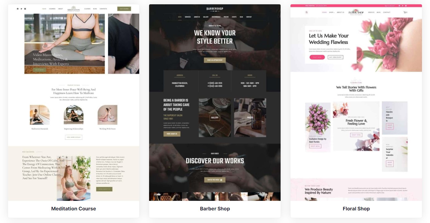 Website design example