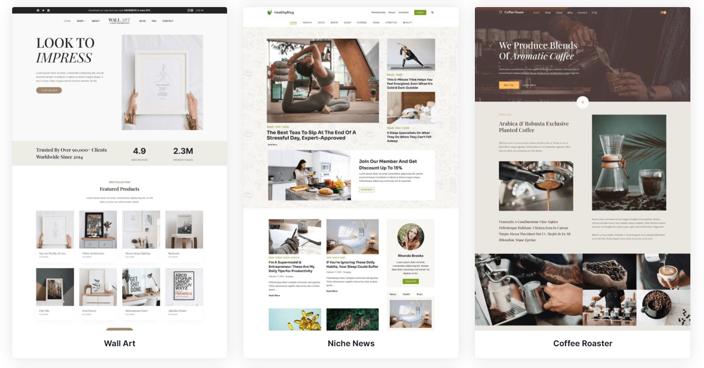 Website design example