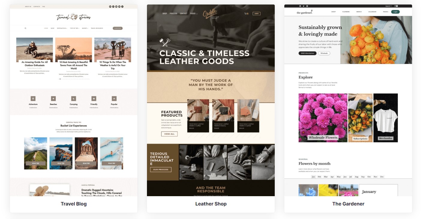 Website design example