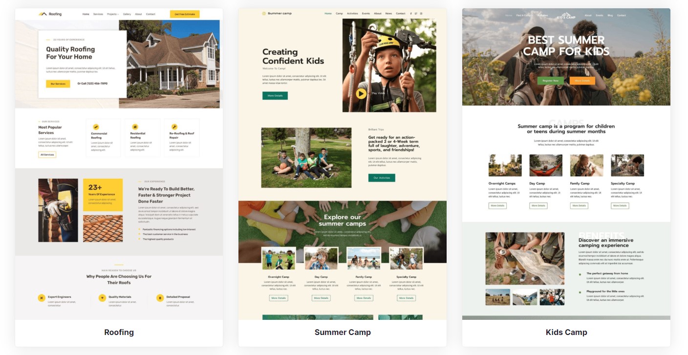 Website design example