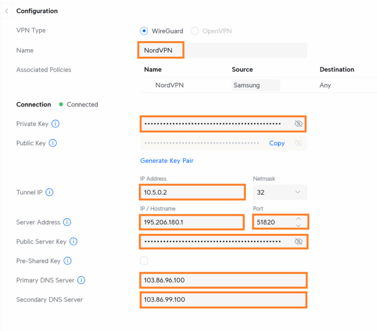 UniFi NordVPN Wireguard Setup